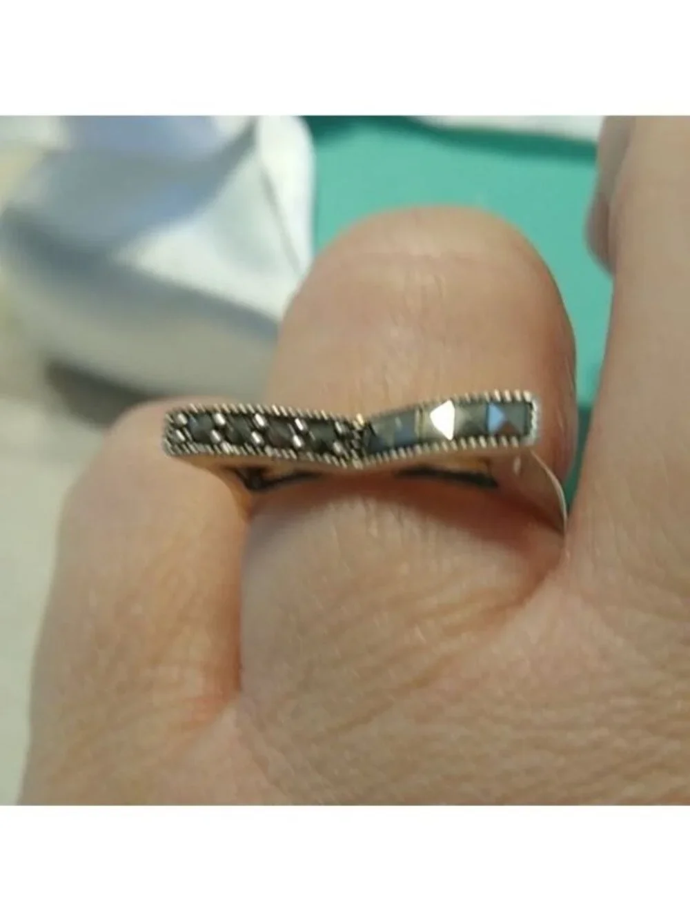Art Deco Sterling Silver & Marcasite 